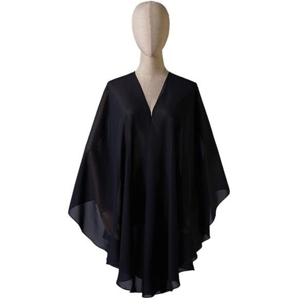 SHAWL Wrap Chiffon Scarf For Women Black - Picture 5 of 7
